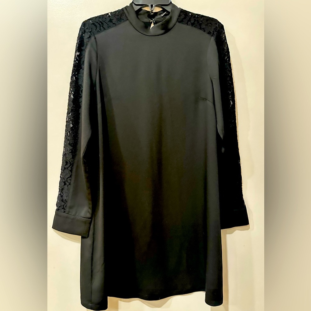 BCBG Max Azria Dress w/Lace Sleeve Detail. Size S. Gorgeous!